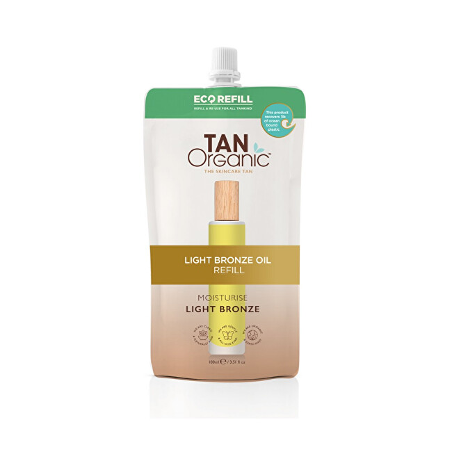 Tan Organic Self-tanning oil ( Light Bronze Oil) - spare refill 200 ml 200ml savaiminio įdegio kremas