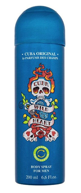 Cuba Wild Heart For Men - deodorant ve spreji 200ml Vyrams