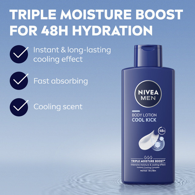 Nivea Cool Kick Body Lotion for Men 400 ml 400ml Vyrams