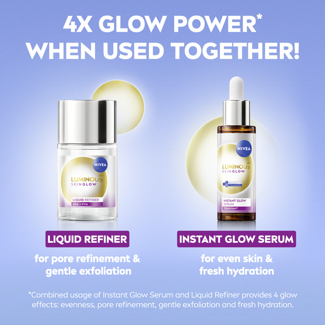 Nivea Skin peeling Luminous Skin Glow (Liquid Refiner) 100 ml 100ml makiažo valiklis