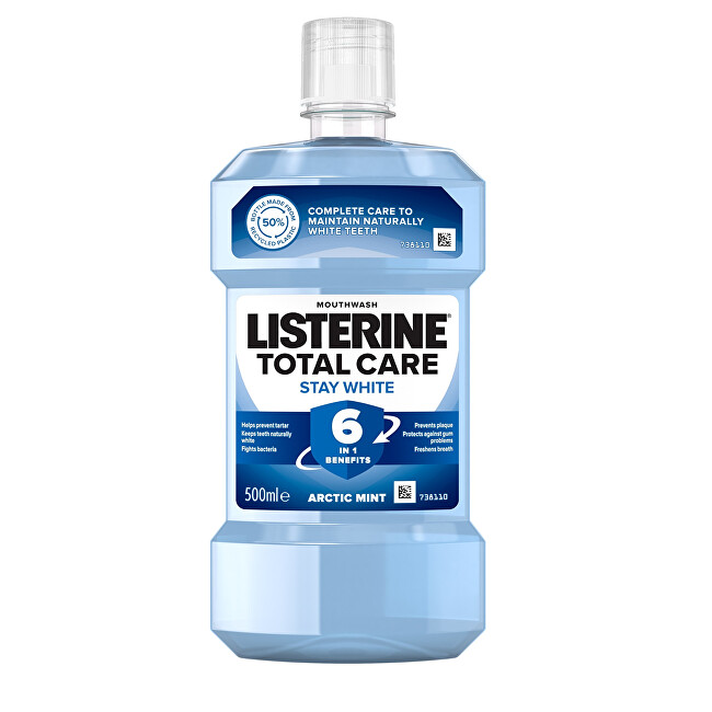 Listerine Mouthwash with whitening effect Total Care Stay White 250ml Dantų emalį stiprinanti priemonė