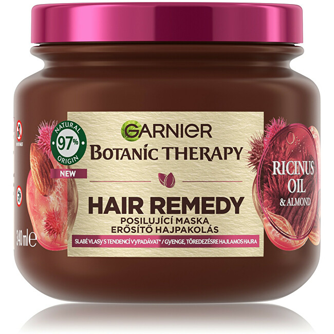 Garnier Mask for weak hair with a tendency to fall out due to brittleness Botanic Therapy Ricinus Oil Almond 340ml Moterims