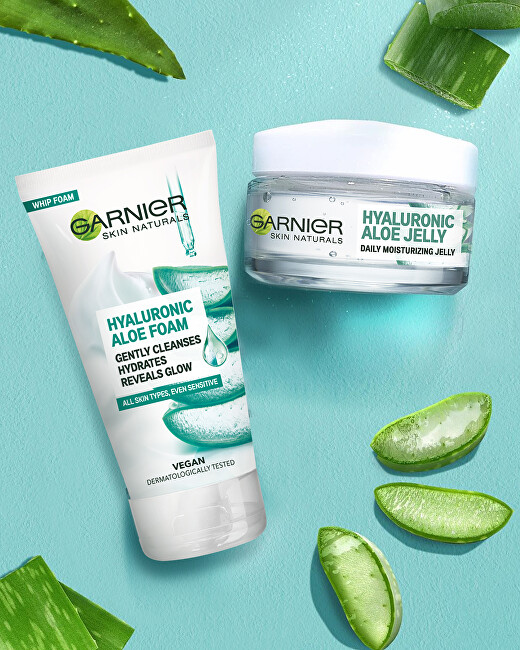 Garnier Cleansing skin foam Skin Natura l s (Hyaluronic Aloe Foam) 150 ml 150ml makiažo valiklis