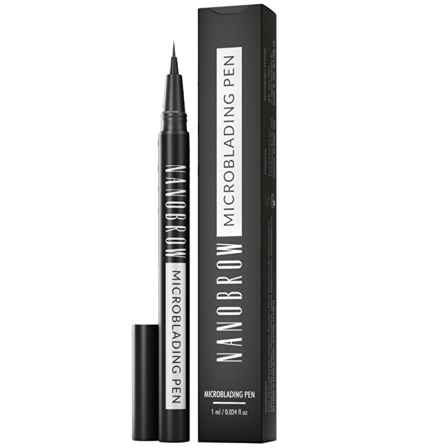 Nanobrow Eyebrow Marker Microblading Pen 1 ml Dark Brown antakių pie&scaron;tukas