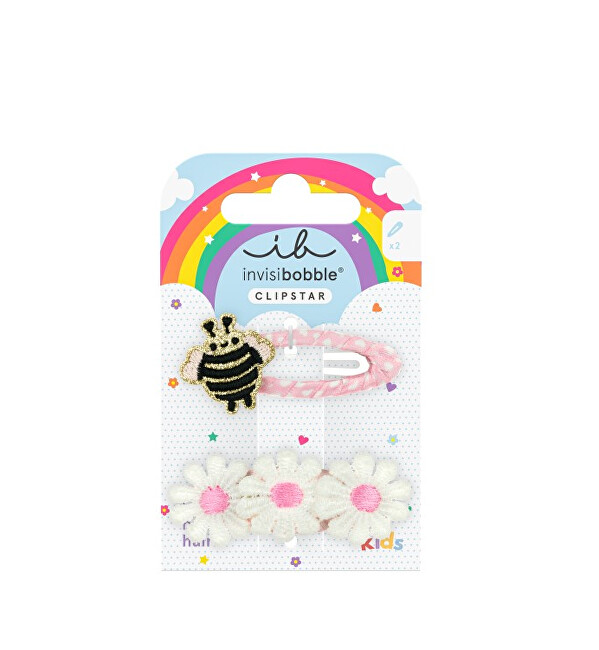 Invisibobble Snap Clip Kids Happy Spring Bee Hair Clip 2 pcs