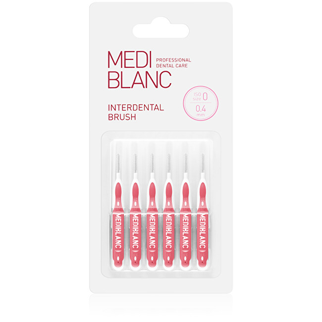 MEDIBLANC Interdental brush I-shaped 0.4 mm pink 6 pcs Unisex
