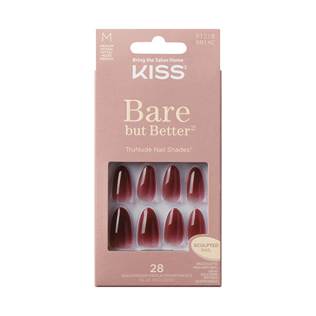 Kiss Bare-But-Better Gel Nails (Nails) 28 pcs Moterims
