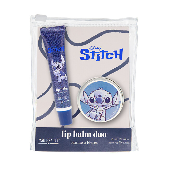 Mad Beauty Stitch Denim Lip Care Gift Set lūpų balzamas