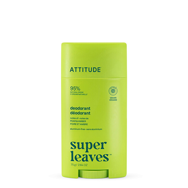 Attitude Natural deodorant Super Leaves Pear & Amber Deodorant 75 g Moterims