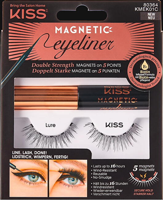 Kiss Magnetic Eyeliner & Lash Kit 01 Lure Moterims