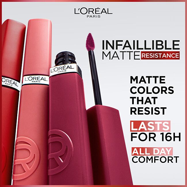 L&acute;Or&eacute;al Paris Matte moisturizing lipstick Infaillible Matte Resist ance ( Lips tick ) 5 ml 105 Breakfest In Bed 5ml lūpdažis