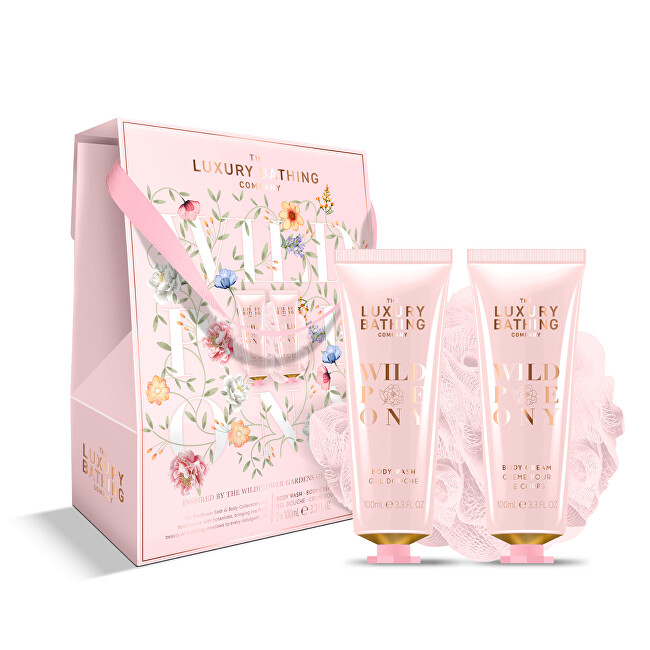 Grace Cole Gift set for body care in a box Peony, Peach & Raspberry 3 pcs Vonios ir du&scaron;o priemonė Moterims