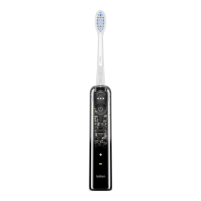 Laifen Electric toothbrush Wave Pro LFTB02-PT ABS Transparent Black dantų &scaron;epetėlis