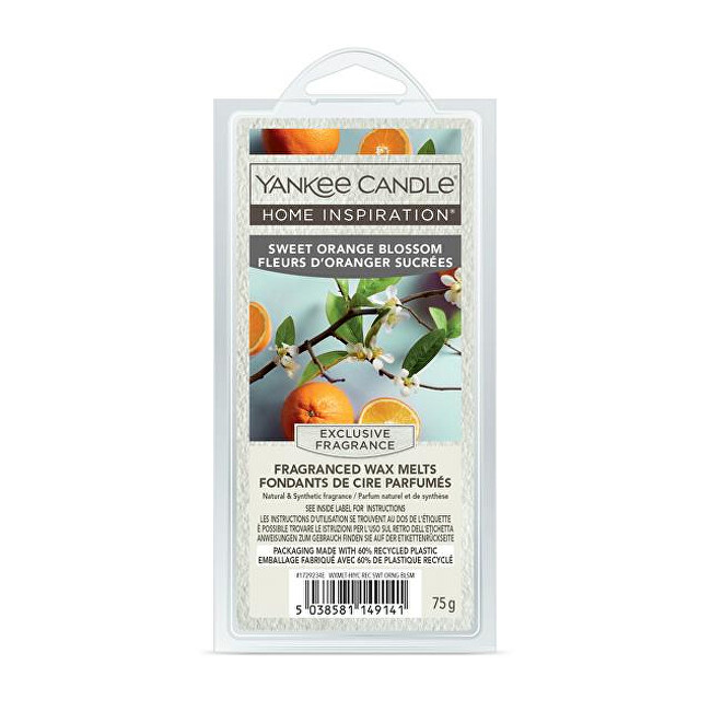 Yankee Candle Scented wax Sweet Orange Blossom Wax Melts 75 g Kvapusis va&scaron;kas