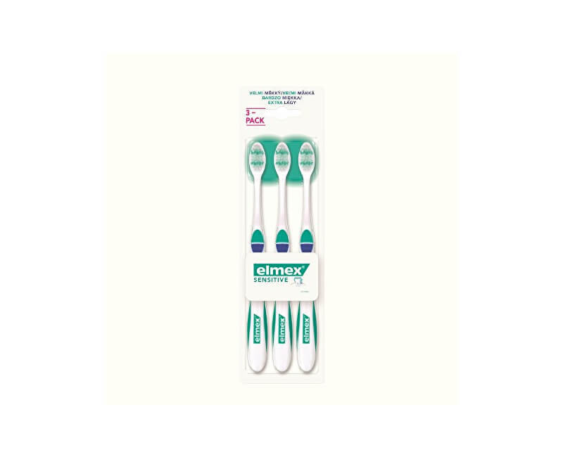 Elmex Very Soft Toothbrush Sensitiv e 3 pcs Dantų emalį stiprinanti priemonė