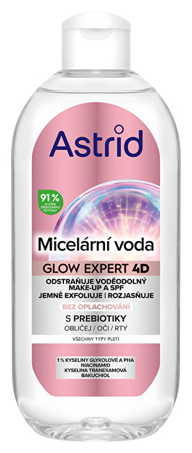 Astrid Glow Expert micellar water for skin brightening 400 ml 400ml Moterims