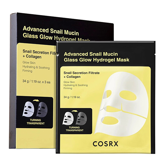 COSRX Set of face masks Glass Glow Hydrogel Mask 3 x 34 g Moterims
