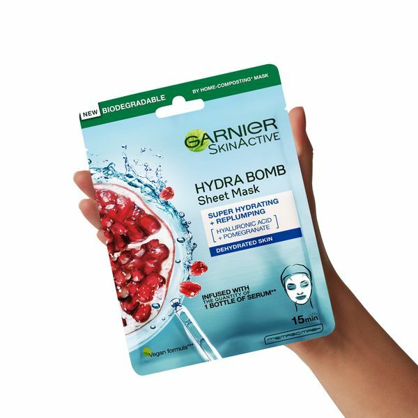 Garnier Moisture & Aqua Bomb Super (Skin Tissue Superhydrating Mask) 28 g vietinės priežiūros priemonė