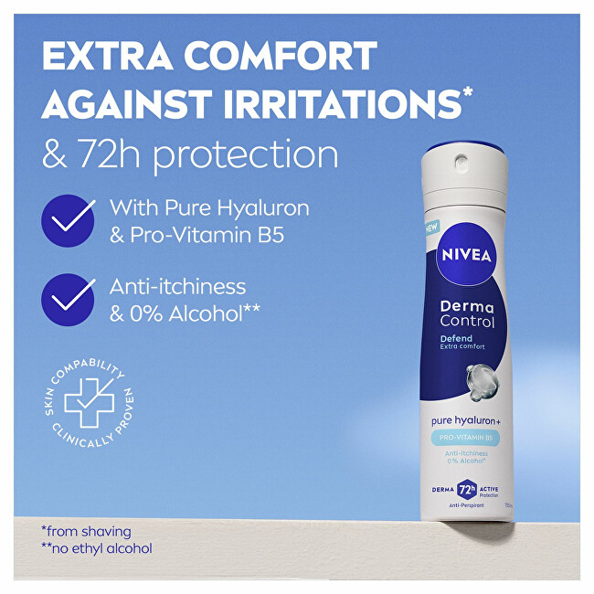 Nivea Antiperspirant spray Derma Control Defend (Antiperspirant) 150 ml 150ml dezodorantas