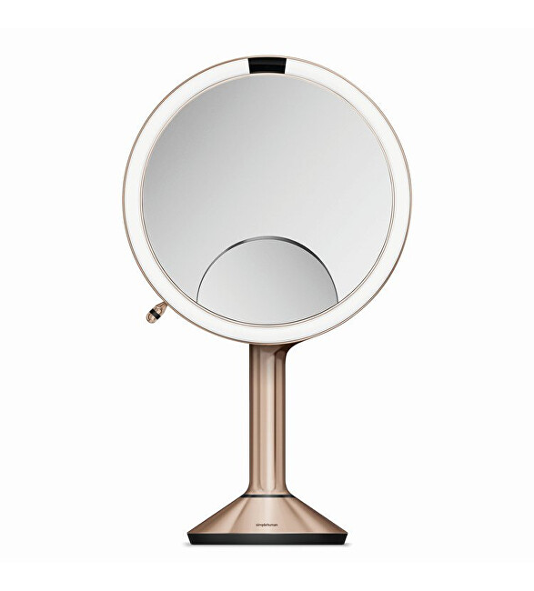 Simplehuman Cosmetic mirror with touch control of lighting intensity Rose Gold Sensor Trio Moterims