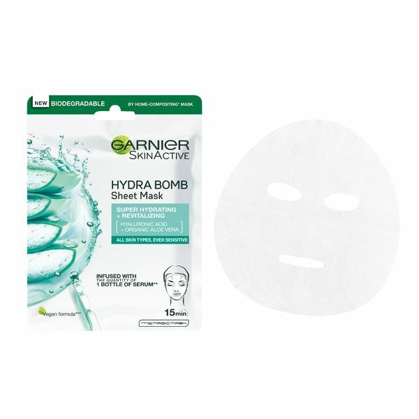 Garnier Textile face mask with aloe vera Hyaluronic Aloe (Serum Tissue Mask) 28 g Moterims