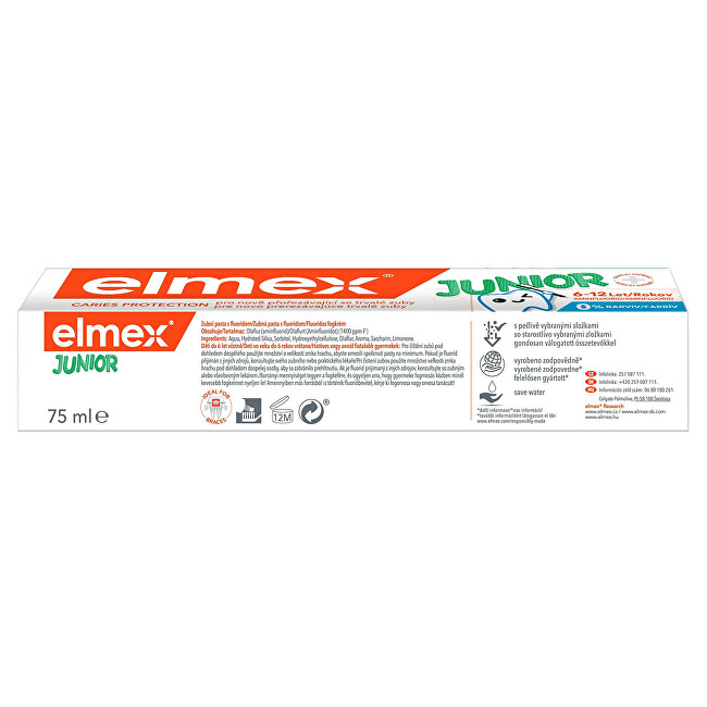 Elmex Junior toothpaste 75 ml 75ml Dantų emalį stiprinanti priemonė