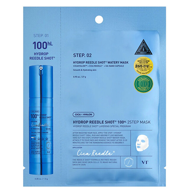 VT Cosmetics Hydrop Reedle Shot 100hL Sheet Mask 1.5 g + 27 g Moterims