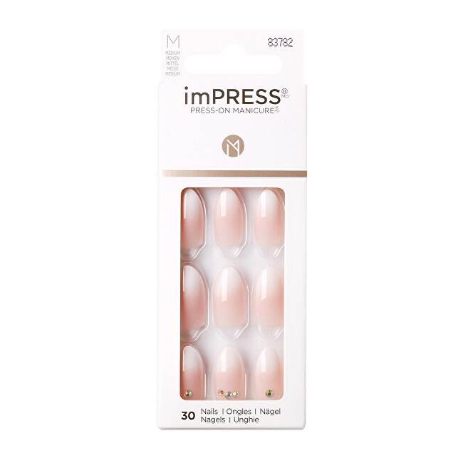 Kiss Self-adhesive nails imPRESS Medium Awestruck 30 pcs priemonė nagams
