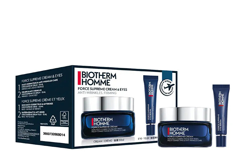 Biotherm Force Supreme Men Care Set Gift Set Drėkinamasis veido kremas Moterims