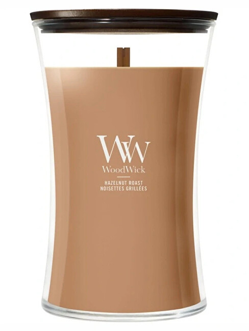 WoodWick Scented candle vase large Hazelnut Roast 609.5 g kvepianti žvakė