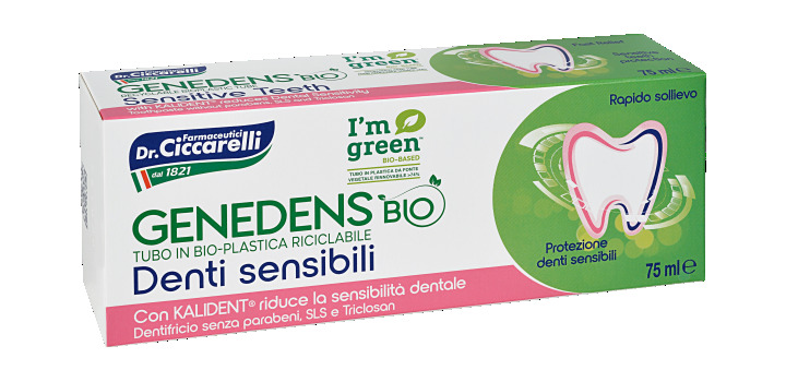 Pasta Del Capitano Toothpaste for sensitive teeth Genedens Bio 75 ml 75ml jautrių dantų priežiūros priemonė