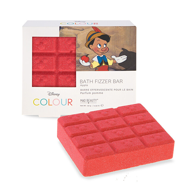 Mad Beauty Sparkling bath bomb in the shape of a chocolate table Color Bath Fizzer Bar Pinocchio 130 g Moterims