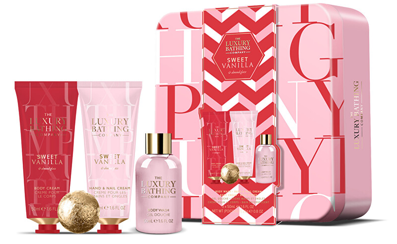 The Luxury Bathing Company Gift set in a tin box Vanilla & Almonds 4 pcs Moterims