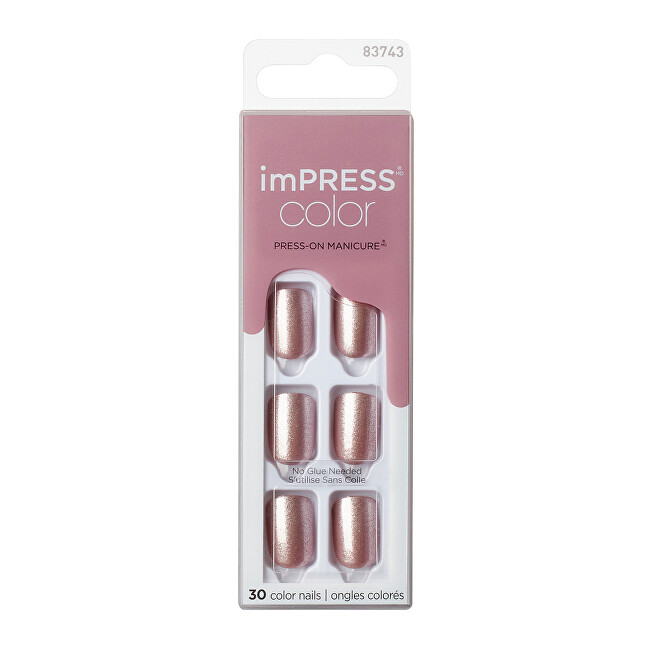 Kiss Self-adhesive nails imPRESS Color Paralyzed Pink 30 pcs priemonė nagams