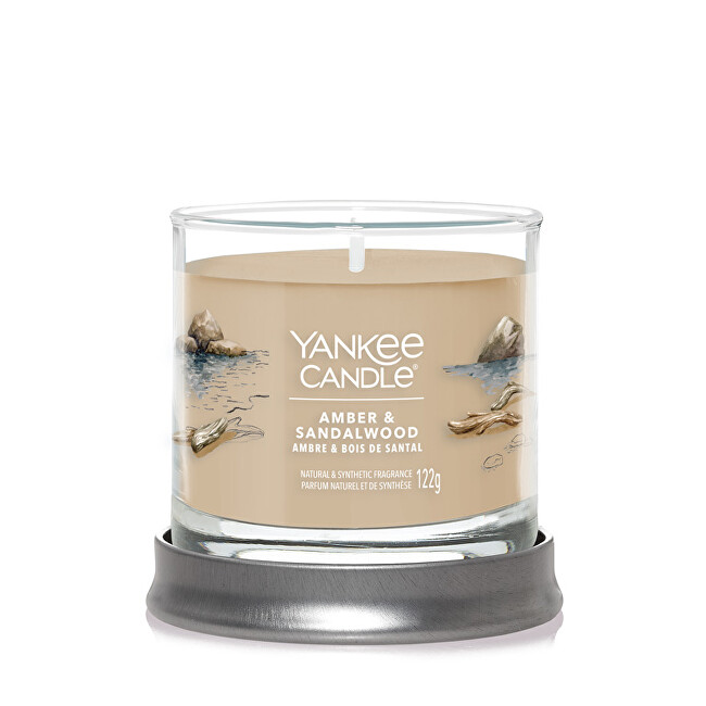Yankee Candle Aromatic candle Signature tumbler small Amber & Sandalwood 122 g Kvepalai Unisex