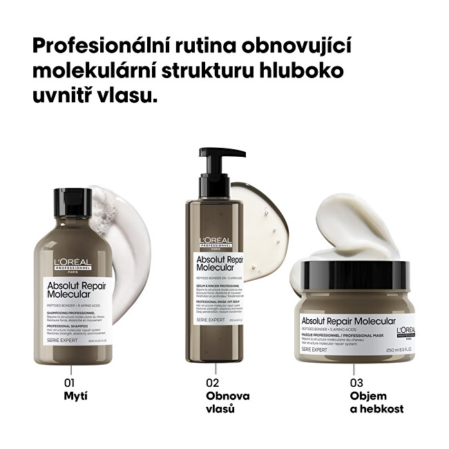 L'Or&eacute;al Professionnel Mask for damaged hair Absolute Repair Molecular (Professional Mask) 150ml &scaron;ampūnas