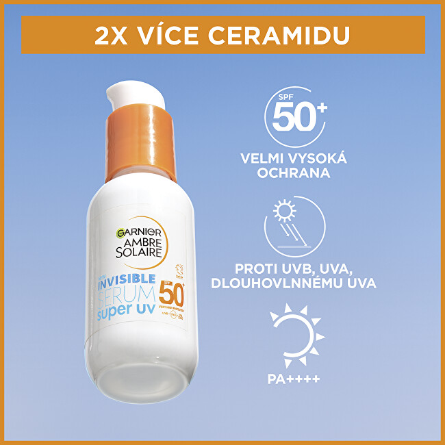 Garnier Day serum against UV radiation SPF 50 (Invisible Serum) 30 ml 30ml veido apsauga