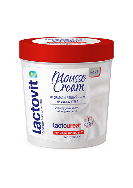 Lactovit Moisturizing foam cream for face and body Lactourea Mousse Cream 250 ml 250ml Moterims