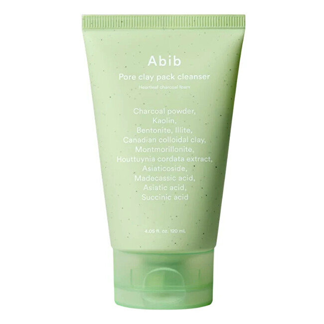Abib Pore Clay Pack Cleanser Heartleaf Charcoal Foam 120 ml 120ml makiažo valiklis