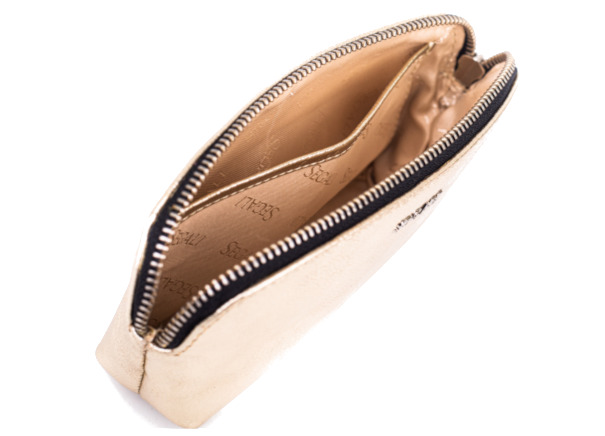 SEGALI Leather bag etue A4 Gold kosmetinė
