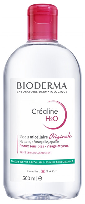 BIODERMA Cleansing micellar water Cr&eacute;aline H2O ( Clean sing Micellar Water) 500ml makiažo valiklis