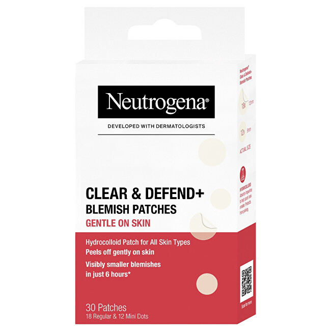 Neutrogena Patches for imperfections Sensitive Clear & Defend+ 30 pcs Aknė ir spuogai Moterims