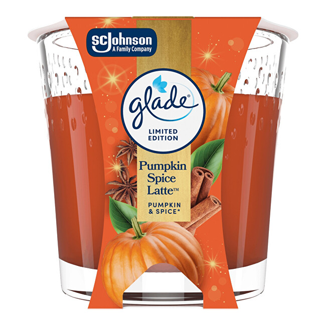 Glade Pumpkin Spice Latte scented candle 112 g kvepianti žvakė