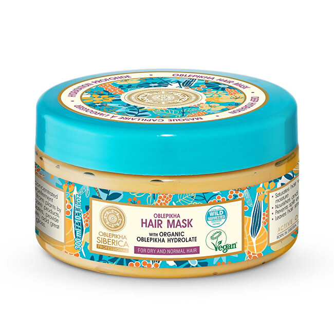 Natura Siberica Sea buckthorn moisturizing mask for normal and dry hair Oblepikha (Hair Mask) 300 ml 300&nbsp;ml Moterims