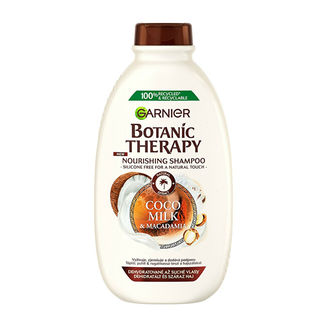 Garnier Botanic Therapy (Coco Milk & Macadamia Shampoo) Nutritive and Soothing Shampoo for Dry and Coarse Ha 400ml Moterims