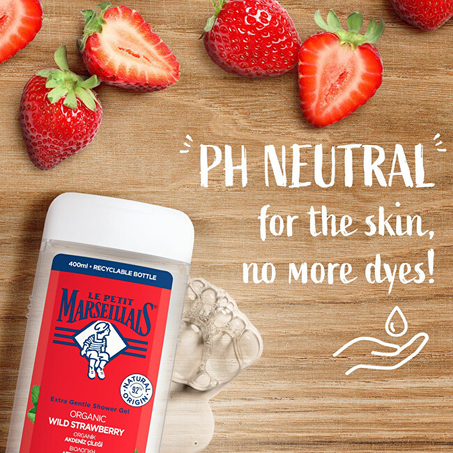 Le Petit Marseillais Shower gel BIO Wild Strawberry Shower Gel 400ml Moterims