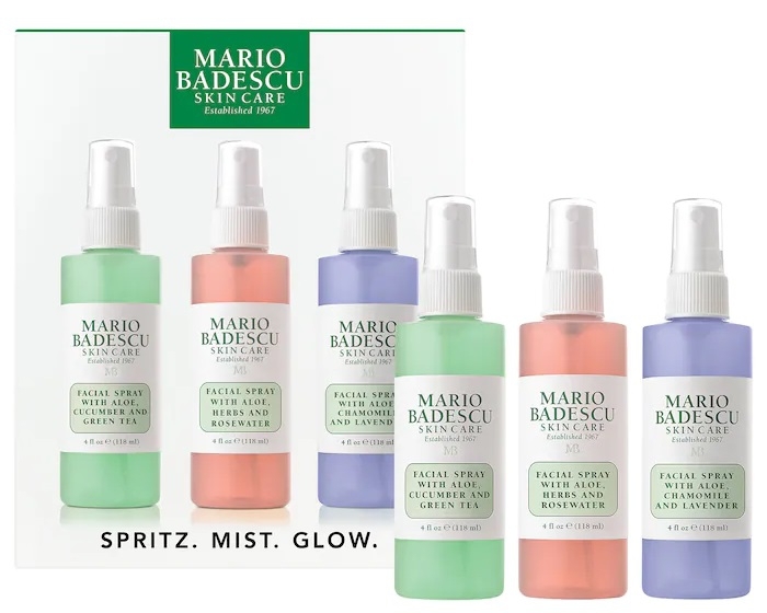 Mario Badescu Gift set of facial mists Spritz. Mist. Glow. Moterims Mario Badescu Gift set of facial mists Spritz. Mist. Glow. Moterims
