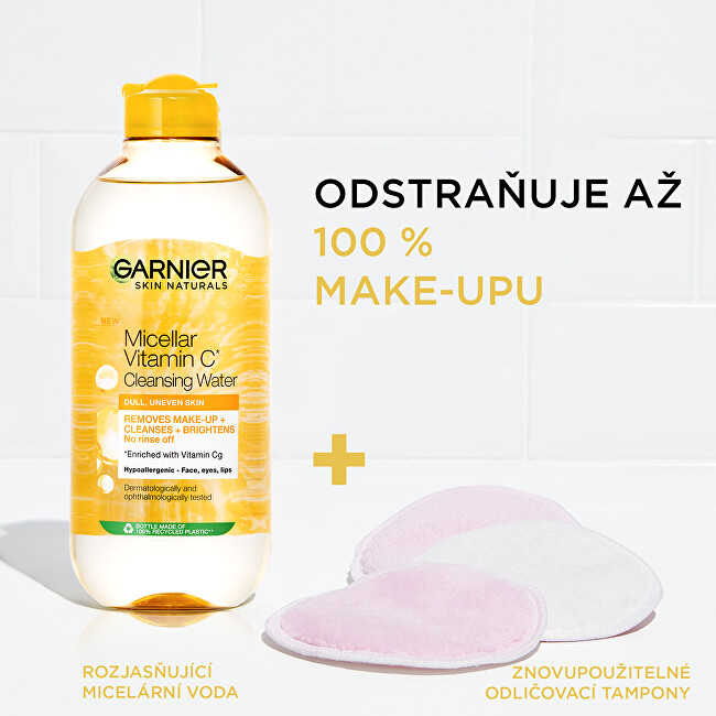 Garnier Brightening micellar water with vitamin C Skin Natura l s (Micellar Water) 400 ml 400ml makiažo valiklis