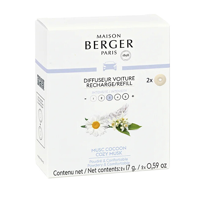 Maison Berger Paris Cozy Musk Car Diffuser Recharge/Refill 2 pcs Unisex