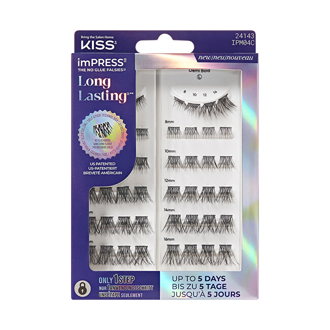 Kiss imPRESS Long Lasting Multi 04 Lashes blakstienų tu&scaron;as